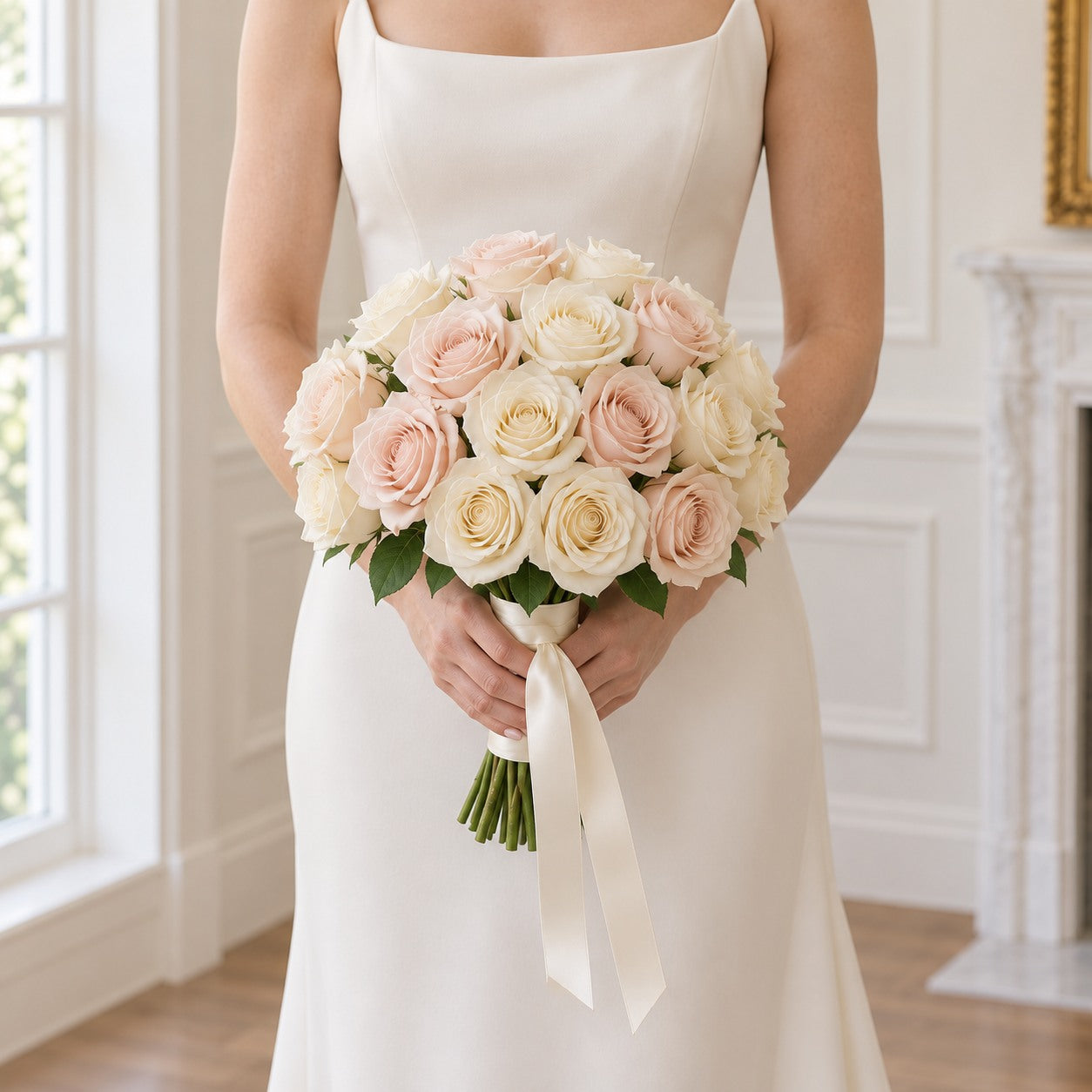 AI concept of the Classic Rounded bridal bouquet