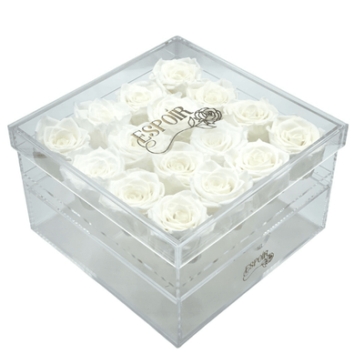 Acrylic Keepsake Square - 16 roses