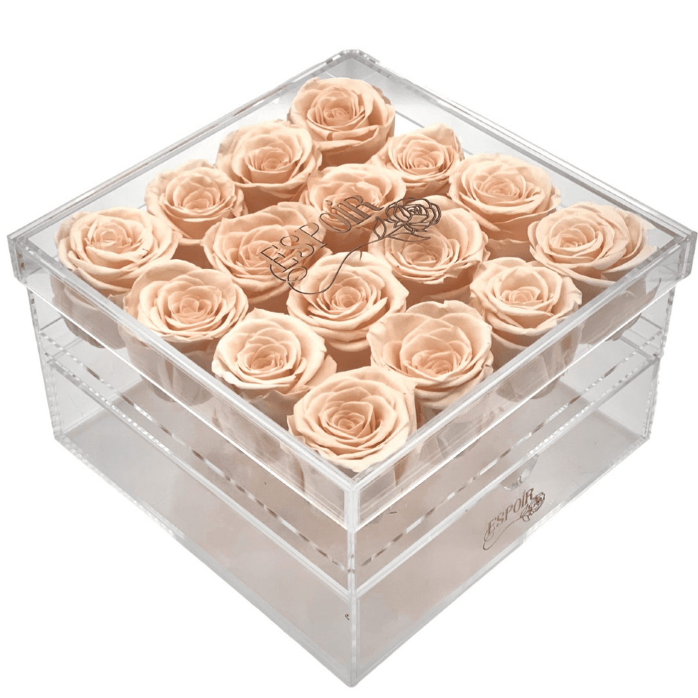 Acrylic Keepsake Square - 16 roses