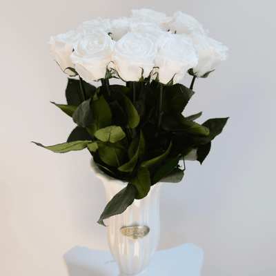 The Aurora Ceramic Vase with Forever Rose Bouquet