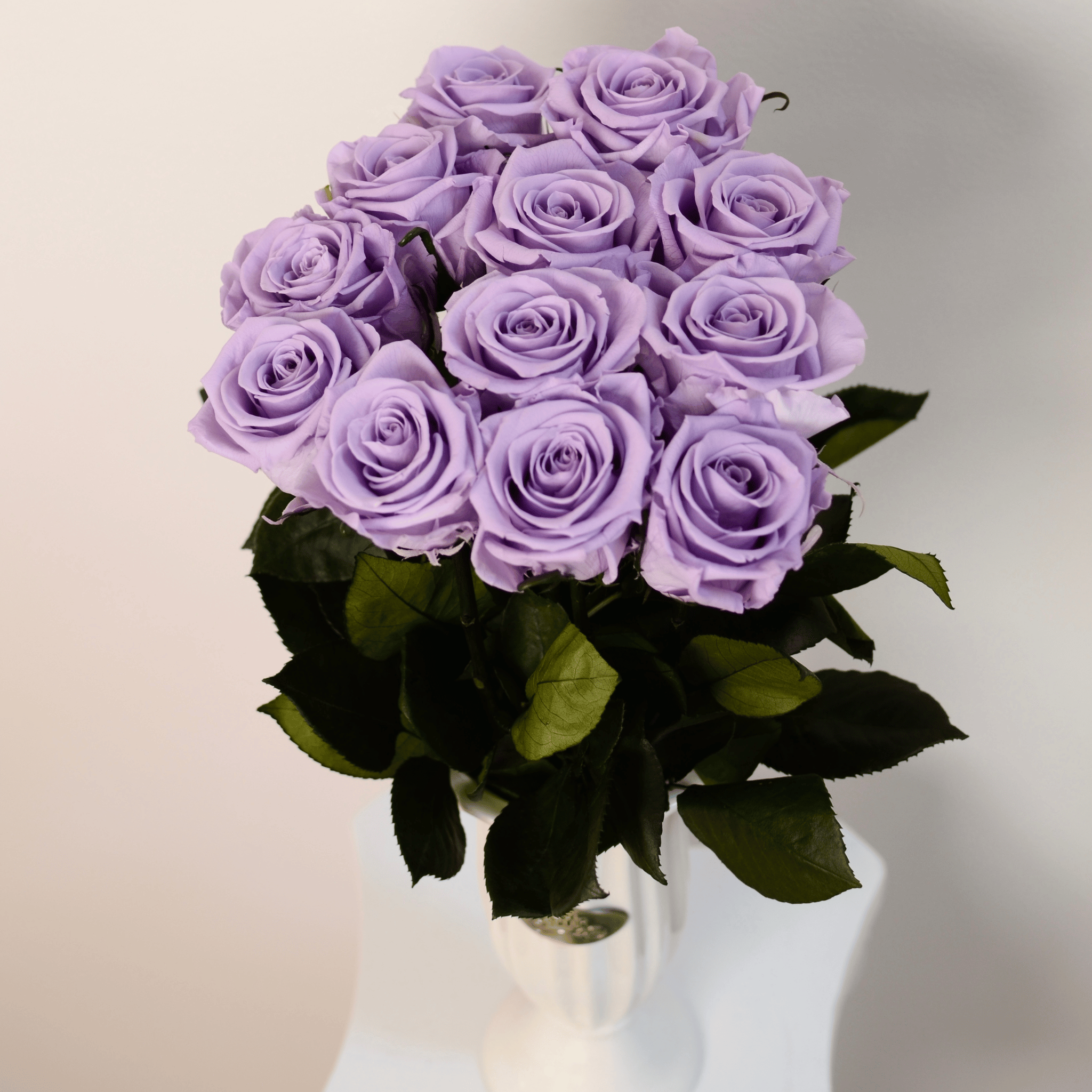 The Aurora Ceramic Vase with Forever Rose Bouquet