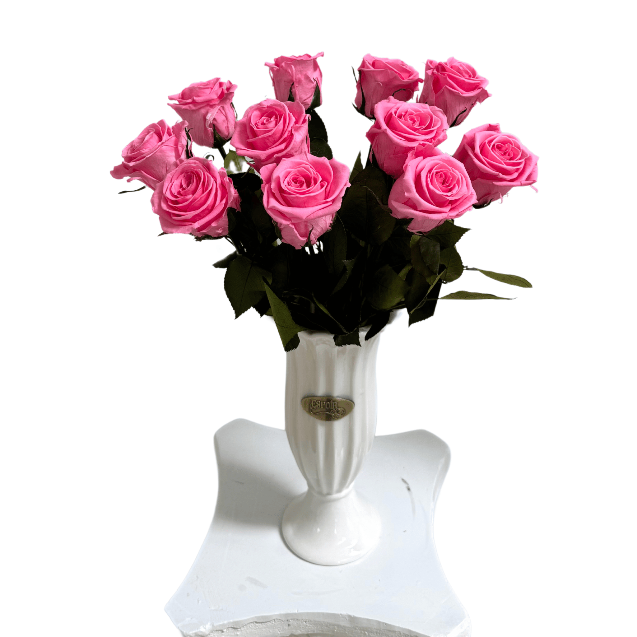 The Aurora Ceramic Vase with Forever Rose Bouquet