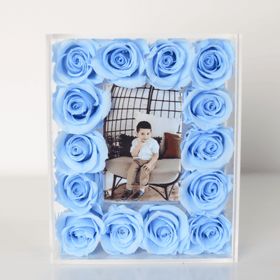 Infinite Rose Frame Compact Series: Premium Acrylic Picture Frame with Preserved Roses