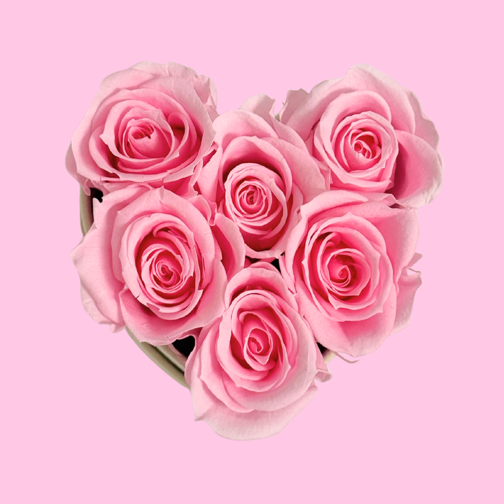 Suede Heart-Shaped Box of Preserved Roses