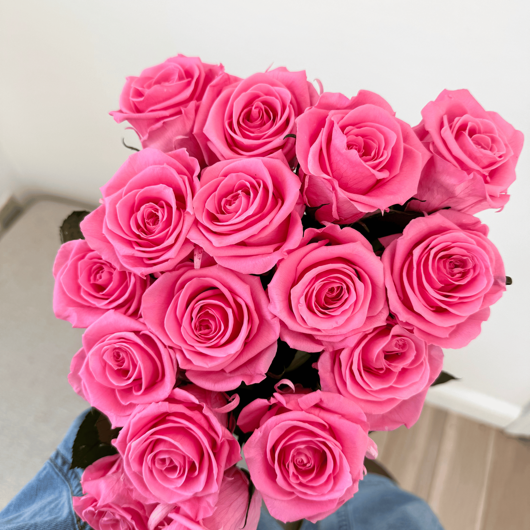 The Aurora Ceramic Vase with Forever Rose Bouquet