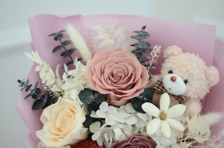 Blush Teddy Love Bouquet