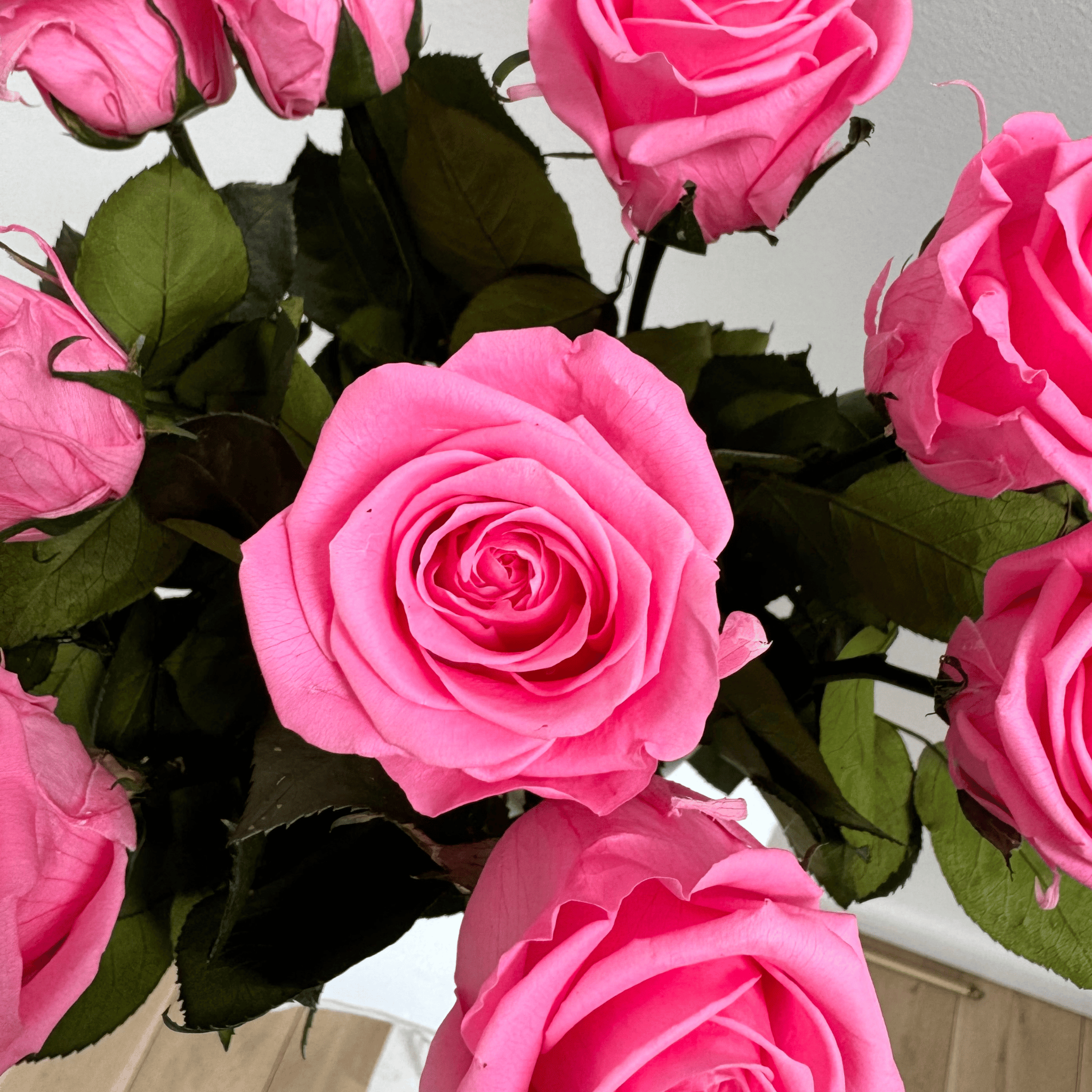 The Aurora Ceramic Vase with Forever Rose Bouquet