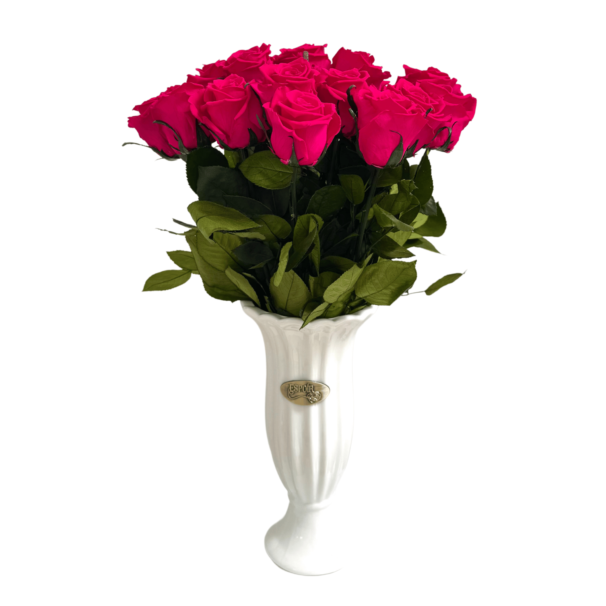 The Aurora Ceramic Vase with Forever Rose Bouquet