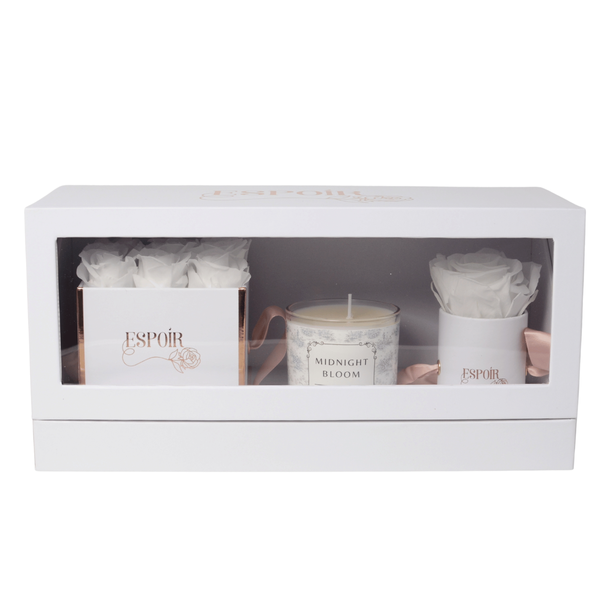 Preserved Rose & Candle Luxury Gift Set - Infinity Rose Bundle