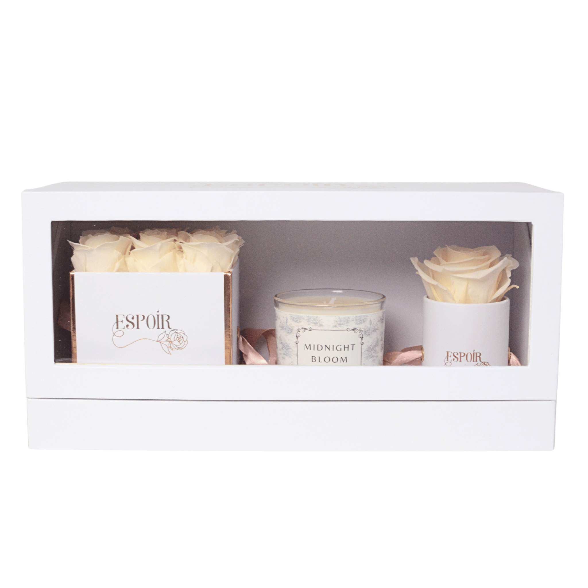 Preserved Rose & Candle Luxury Gift Set - Infinity Rose Bundle
