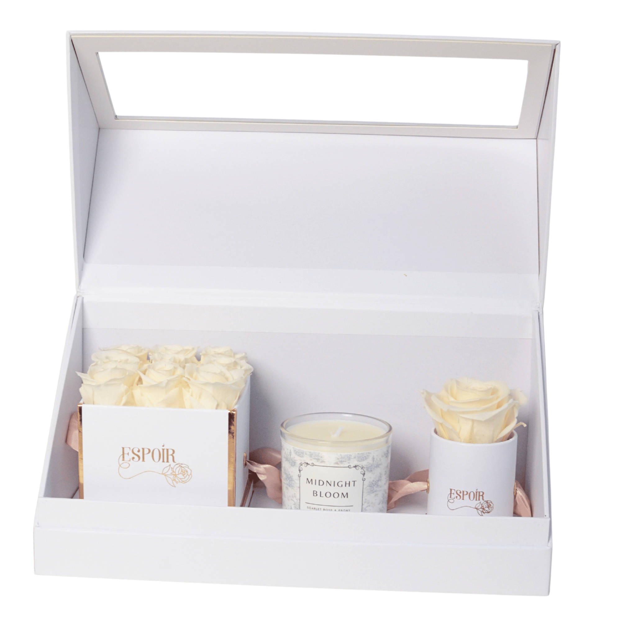 Preserved Rose & Candle Luxury Gift Set - Infinity Rose Bundle