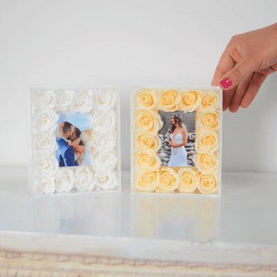 Infinite Rose Frame Compact Series: Premium Acrylic Picture Frame with Preserved Roses