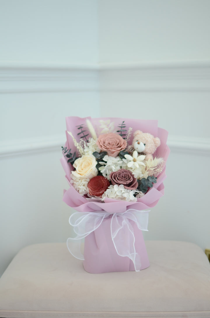 Blush Teddy Love Bouquet