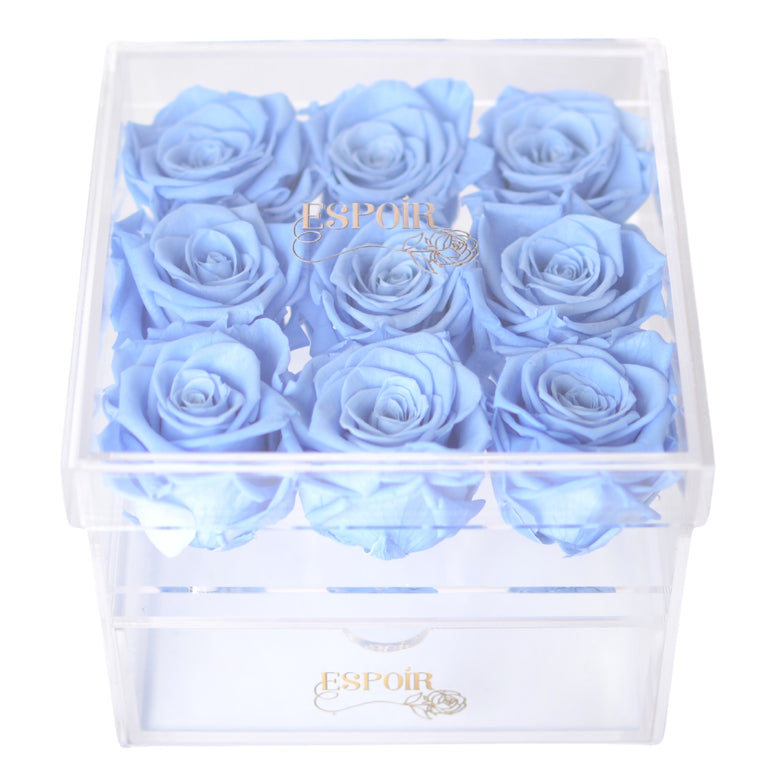 Rose Radiance - 9 acrylic jewelry bloom box