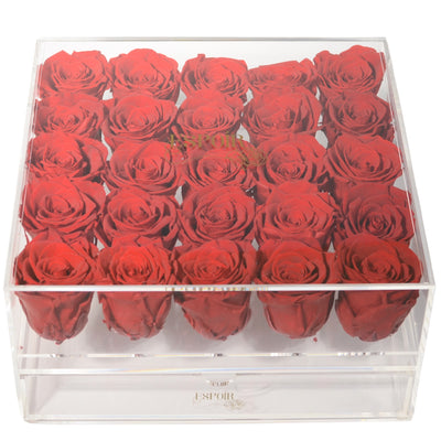 Acrylic Keepsake grande - 25 Forever Roses