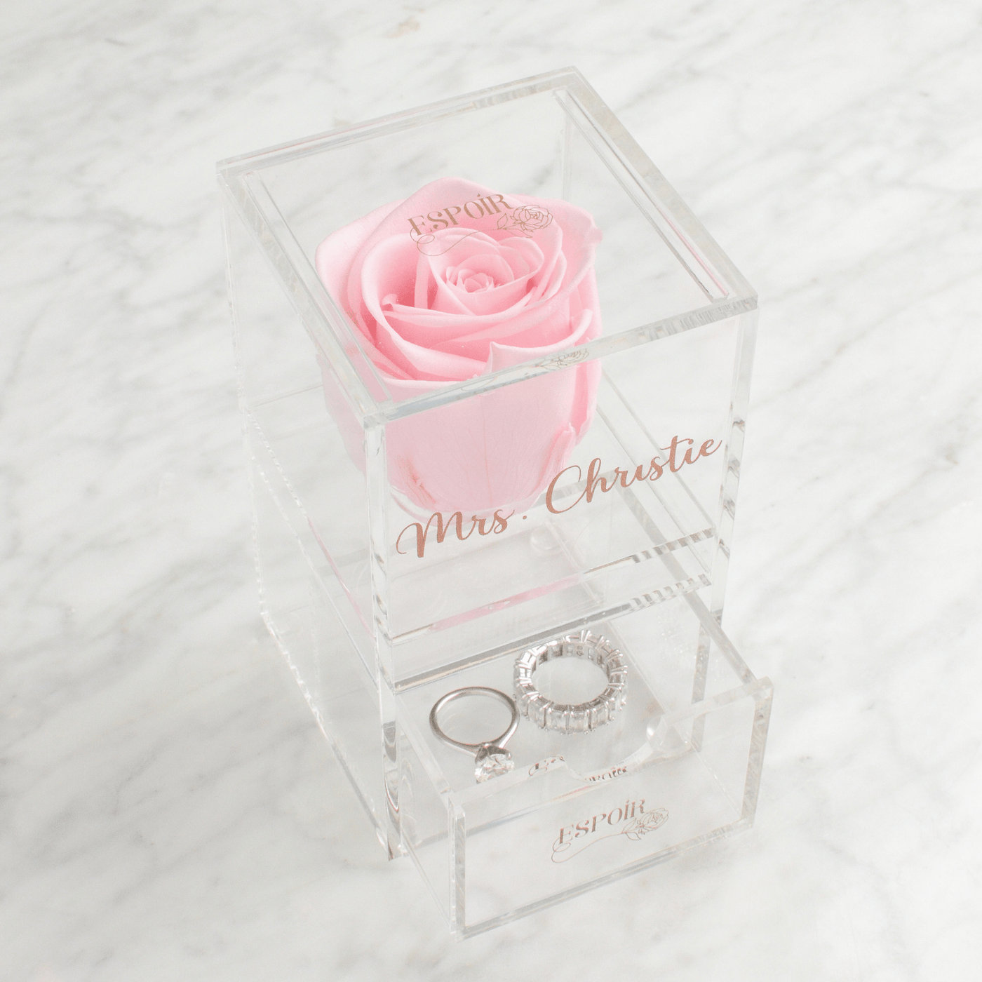 Jewelry Box Pearl Ribbon Brooch - A Single Rose For Me by Enchantlic  Enchantilly
